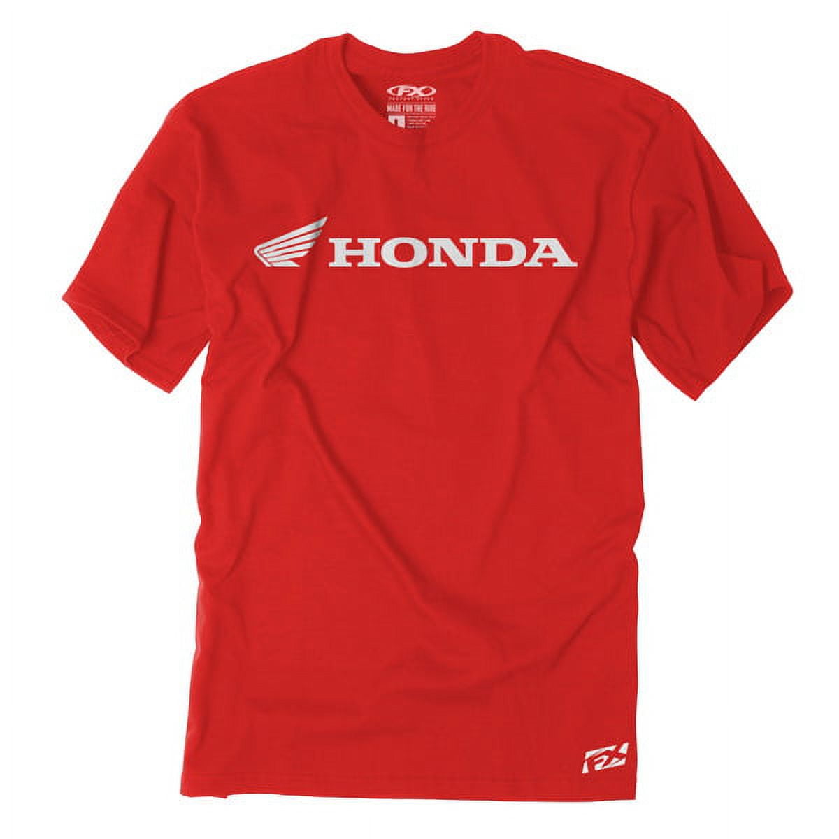 Tシャツ・カットソー HONDA MOTORCYCLE Original Wing Small logo Tshirt Red HONDA-WING-HORIZONTAL-LOGO-MEN