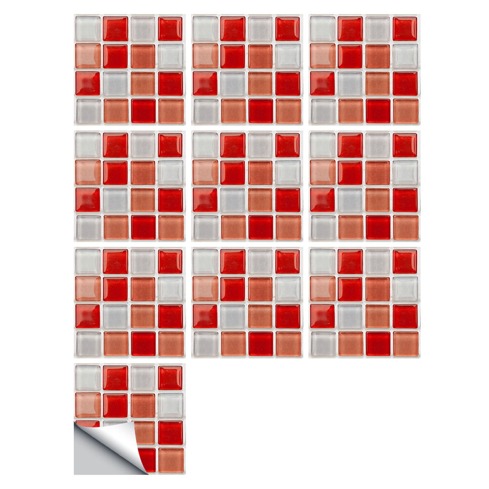 HONEDOSE 10 Sheet Peel and Stick Backsplash Mosaic Marble Stick on