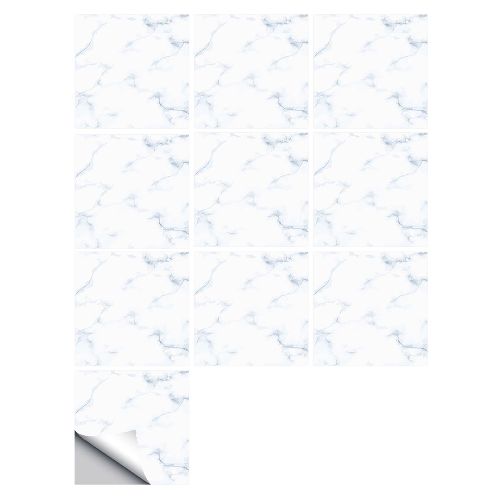 HONEDOSE 10 Sheet Peel and Stick Backsplash Self Adhesive Stone Wall Tiles Marble Back Splashes Peel and Stick for Kitchen Wall for Kitchen Bathroom Fireplace Laundry Room 6"x6"