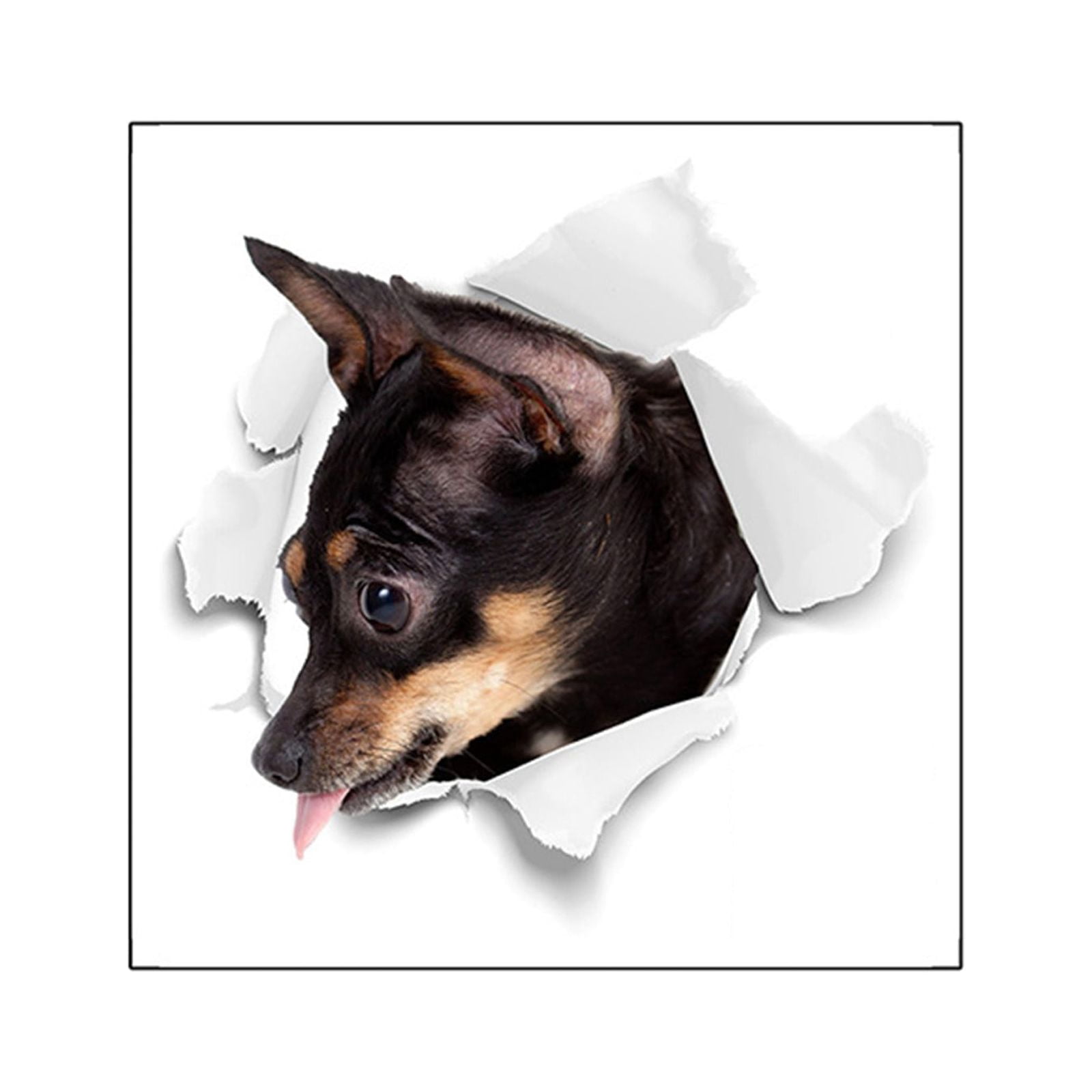 HONEDOSE Deals Peel and Stick Vinyl Wallpaper Funny Dog Head PVC Toilet Stickers Toilet Decoration Self Adhesive Stickers Bathroom Beautification Stickers