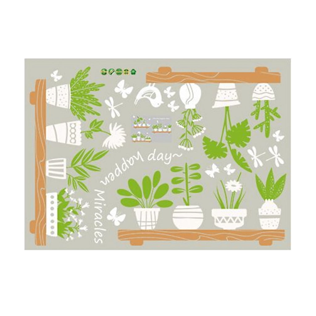 HONEDOSE Deals Peel and Stick Tile Backsplash Door Decoration Potted Stickers Cafe Shop Glass Wall Home Decor Talavera Peel and Stick Backsplash