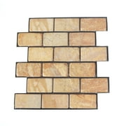 HONEDOSE Peel and Stick Backsplash 10-Sheet 12"x12" Marble Backsplash Tile Peel and Stick for Kitchen Wall Waterproof Stick on Tiles Backsplash for Kitchen Bathroom Fireplace Cabinet