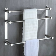 HONEIER Bathroom Towel Bar, 20 Inch Towel Racks for Bathroom Wall Mounted, Modern Heavy Duty Stainless Steel Bath Towel Holder, 2/3 Layer