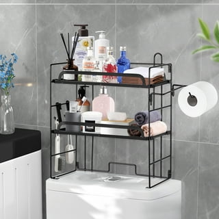 Shelf Above The Toilet Tank Bathroom Organizer Punch-free Storage Rack  Bathroom Shelf Shampoo Tray Stand Bathroom Accessories