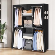 Ktaxon Portable Closet Wardrobe Clothes Rack Storage Organizer With