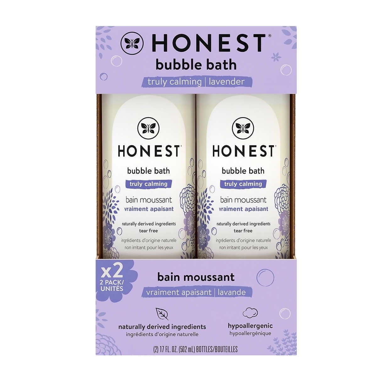 The Honest Company Bubble Bath, Truly Calming Lavender, 17 Fluid Ounce (2 Pack)