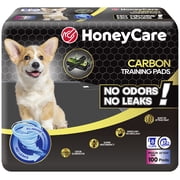 HONEY CARE All-Absorb Puppy Training Pads | Eliminating Urine Odor, Ultra Charcoal Dog Pee Pad (Carbon, L 22x23 inch, 100ct)