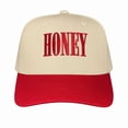 thumbnail image 1 of HONEY Embroidered Trucker Hat for Women, Bold Statement Snapback Cap, Adjustable 5 Panel Mesh Design, Trendy Gift for Girlfriend, Bestie or Yourself, 1 of 5