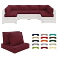 thumbnail image 1 of HONEY HOME 14 Piece Patio sectional cushions relacement set, 4" Outdoor Furniture Couch Cushion Fits 6-Seat Sectional Rattan Conversation Set, Waterproof, Fade-Resist, 1 of 7
