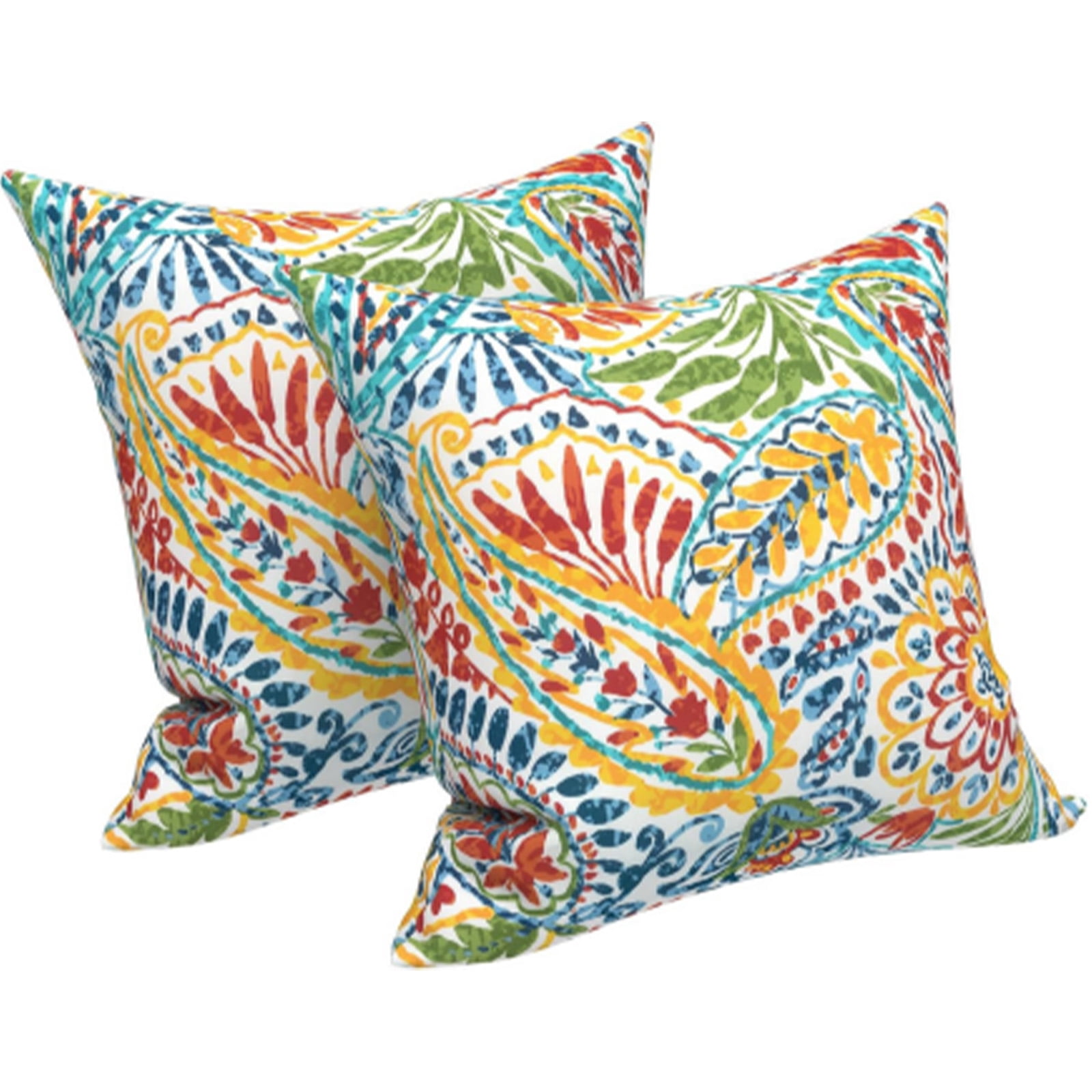 HONEY HOME 2 Pack Outdoor Pillows, Waterproof & Fade-Resistant Patio Cushions for Garden, Porch, Poolside