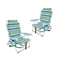thumbnail image 1 of HONEY HOME Backpack Beach Chair, 5 Level Adjustable Positions Beach Chair with Back Storage Bag, Cooler Pouch and Side Bags for Beach Poolside Lawn (blue）, 1 of 7