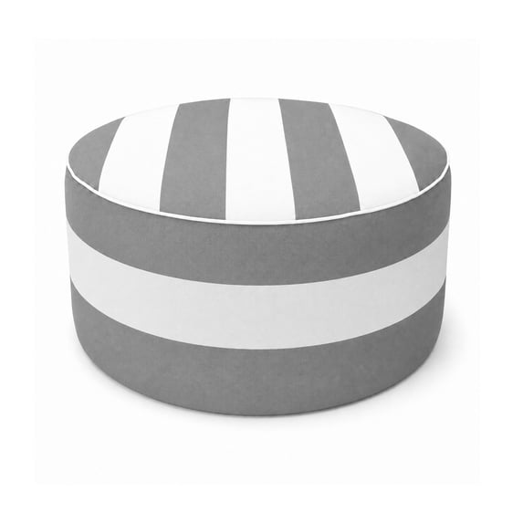 HONEY HOME Outdoor Inflatable Ottoman 21"x21"x9", Fade-Resistant Patio Footrest Stool with Carry Handle, Portable Pouf for Patio, Garden, Camping