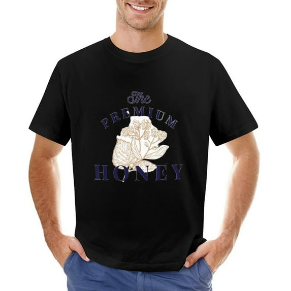 HONEY LOCAL LINDEN Men’s Graphic T-shirt Vintage Short Sleeve Sport Tee Black XS