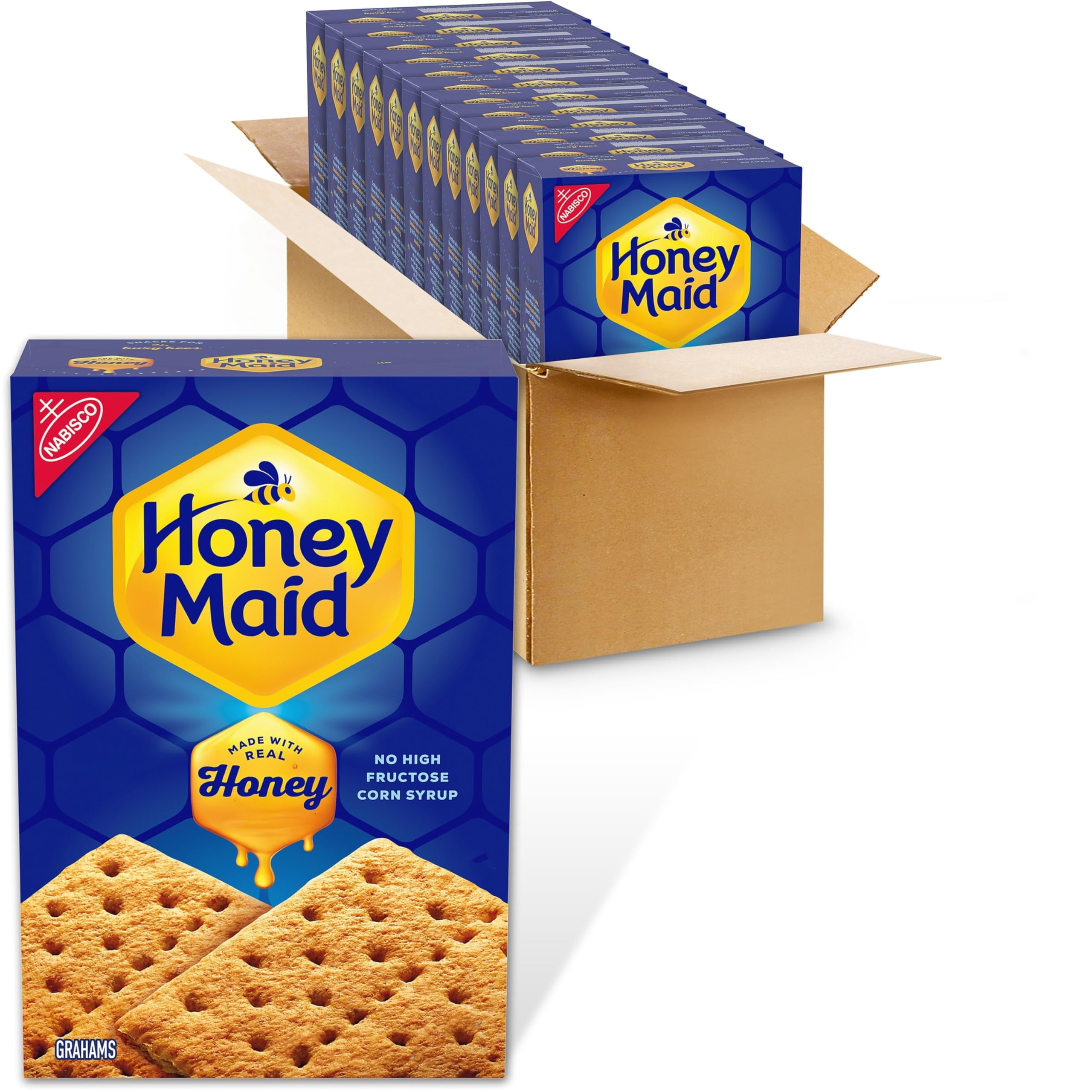 HONEY MAID GrahamITSCCrackers, Lunch Snacks, Bulk Snacks, 12 - 14.4 oz Boxes