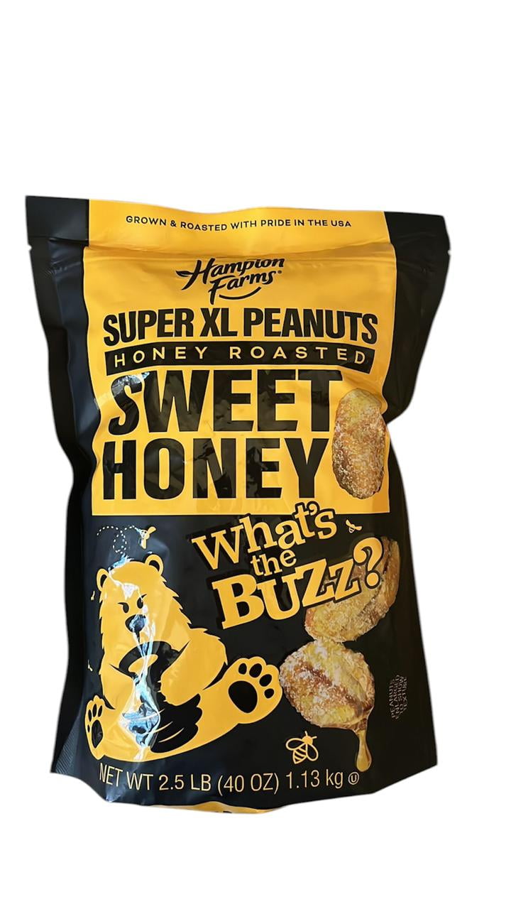 HONEY ROASTED SWEET HONEY SUPER XL PEANUTS-Hampton Farms