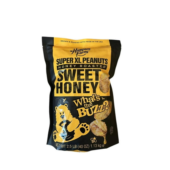 HONEY ROASTED SWEET HONEY SUPER XL PEANUTS-Hampton Farms