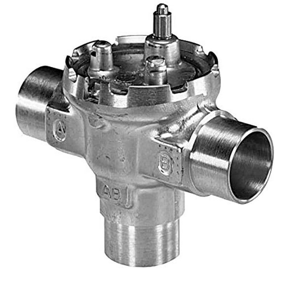 (Price/Each)Honeywell VU54S2008 1/2" Sweat 3 Way Fan Coil Valve Body 4 Cv, 20 PSI Differential. Short Body, Replaces VU54S1000