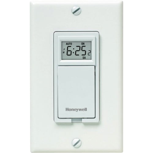 HONEYWELL Light Switch, 7 Day, Programmable, OffWhite