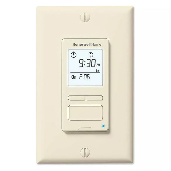 HONEYWELL Solar Light Switch, 7 Day, Programmable, Off-White