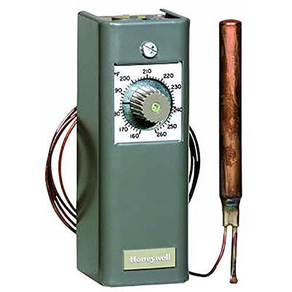 (Price/Each)Honeywell TD-165 Tridicator Pressure & Temperature Gauge Long Probe 75 Psi Max, 60-320F 1/4" Npt. 1-21/32" Length 3-1/8" Dial