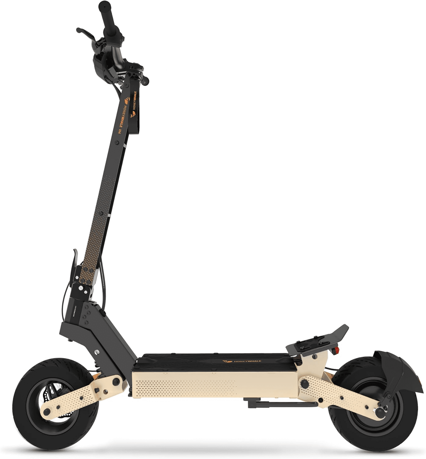 HONEYWHALE H4 Electric Scooter - 43 MPH Top Speed, 51 Miles Range, 2400W Motor, 11" Off-Road Tubeless Tires, Dual Suspension, Double Braking Systems, Foldable Sport E-Scooter for Adult