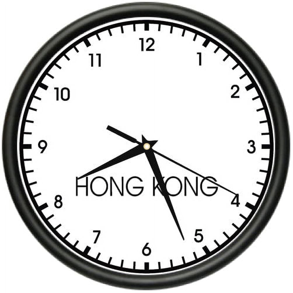 Hong Kong Time To Eastern Time HONG KONG TIME Wall Clock world time zone clock office business