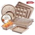 thumbnail image 1 of HONGBAKE 10-Piece Nonstick Carbon Steel Bakeware Set, Baking Pan Set with Baking Sheets, Cake Pans, Loaf Pan & Muffin Pan, Champagne Gold, 1 of 8