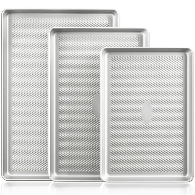 HONGBAKE Baking Sheet Pan Set, Cookie Sheets for Oven, Nonstick Half