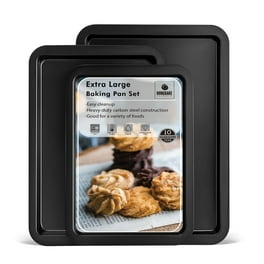 17 Inch Nonstick Bakeware Baking Sheets Cookie Trays 3 Pack PFOA Free Pans Set Black Walmart