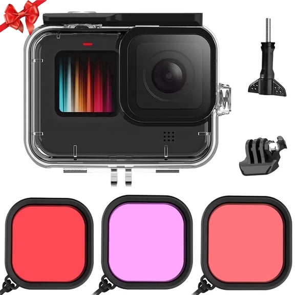 HONGDAK 147ft/45m Waterproof Housing Case for Gopro Hero 13/12/11/10/9 , Protective Underwater Dive Housing Shell with Bracket Accessories for Gopro Hero Camera
