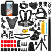 HONGDAK 70in1 Action Camera Accessories Kit for Gopro Hero 13/12/11/10/9/8/7/6/5/4 Max, Insta360 x6/x5/x4/x3, Dji Osmo Action 6 Chest strap