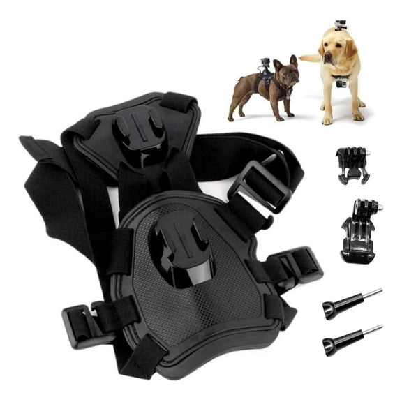 HONGDAK Dog Harness Action Camera Accessories Kit for Gopro, Adjustable Dog Harness for Gopro 13/12/11/10/9/8/7, Insta360 X5 X4 X3 , Dji Osmo Action 5/4/3/2/1,Small Medium and Large Dogs