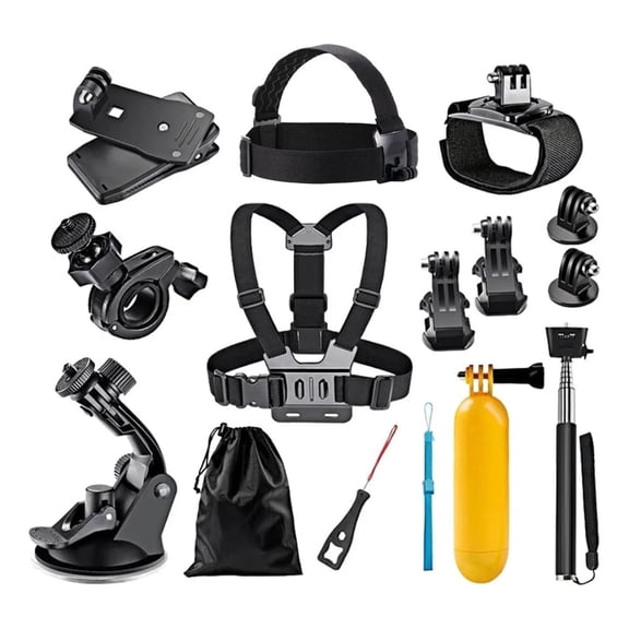 HONGDAK 14in1 Action Camera Accessories Kit for Gopro Hero13/12/11/10/9/8/7/6/5/4/ Dji Osmo Action Series, Chest Strap Harness+360 Rotating Head Strap Mount