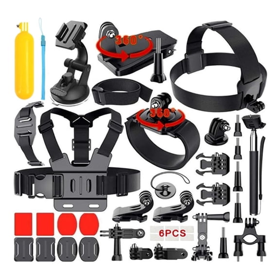 HONGDAK 40in1 Action Camera Accessories Kit for Gopro Hero 13/12/11/10/9 CameraWaterproof Protective Cover Housing Bike Mount Selfie Stick, Accessory Set for Gopro Hero
