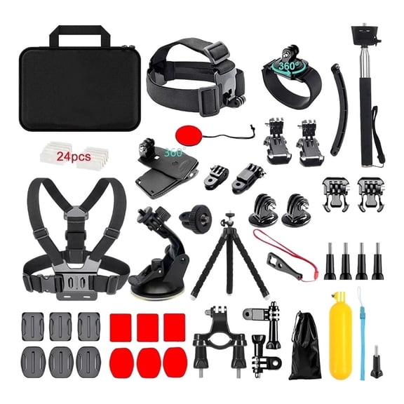 HONGDAK Set 65in1 Accessories for Gopro Hero , Action Camera Accessories Kit Mount Selfie Stick, Accessory Set for Gopro Hero 13/12/11/10/9