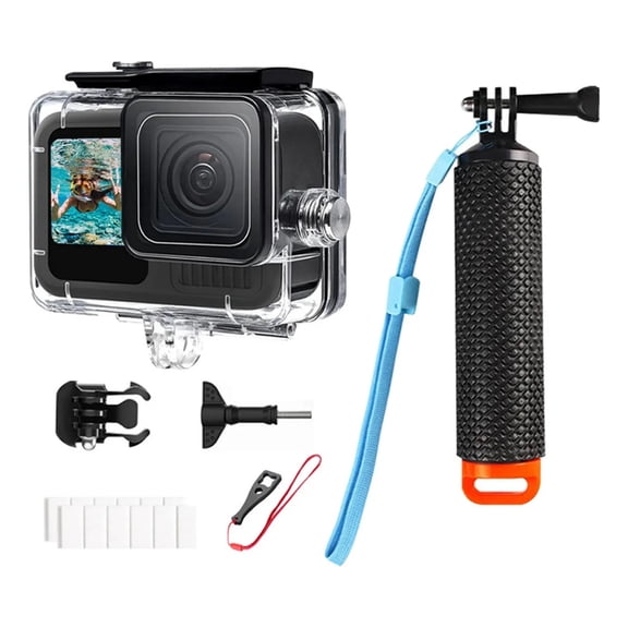 HONGDAK Waterproof case Action Camera Accessories Kit for Gopro Hero 13/12/11/10/9, Gopro Max, Gopro Fusion, Insta360, Dji Osmo Action