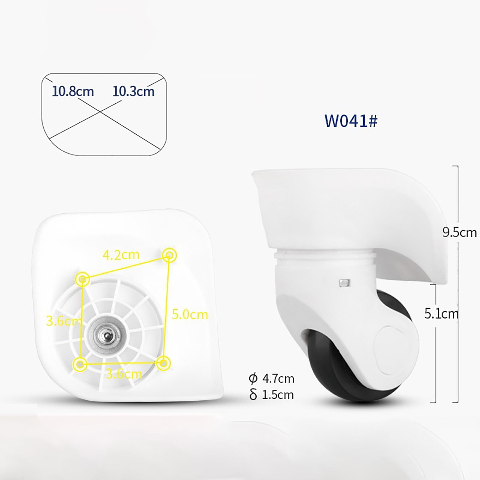 HONGDI 1 Pair Luggage Wheel Suitcase Replacement Wheel Trolley Suitcase