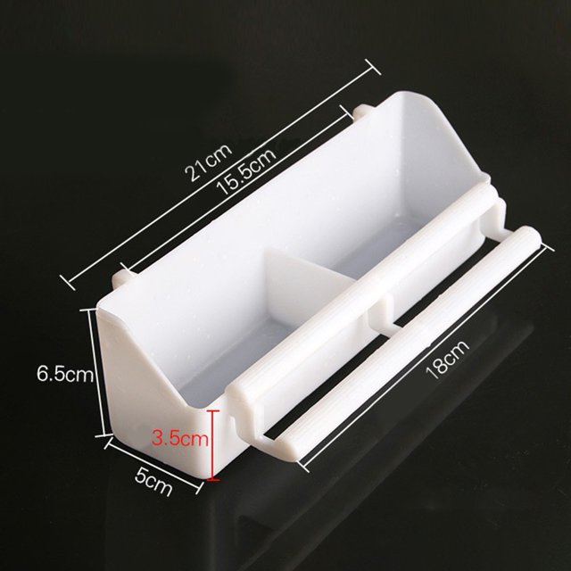 HONGDI 2pc Parakeet Food Dispenser, Bird Food Box Double Compartment