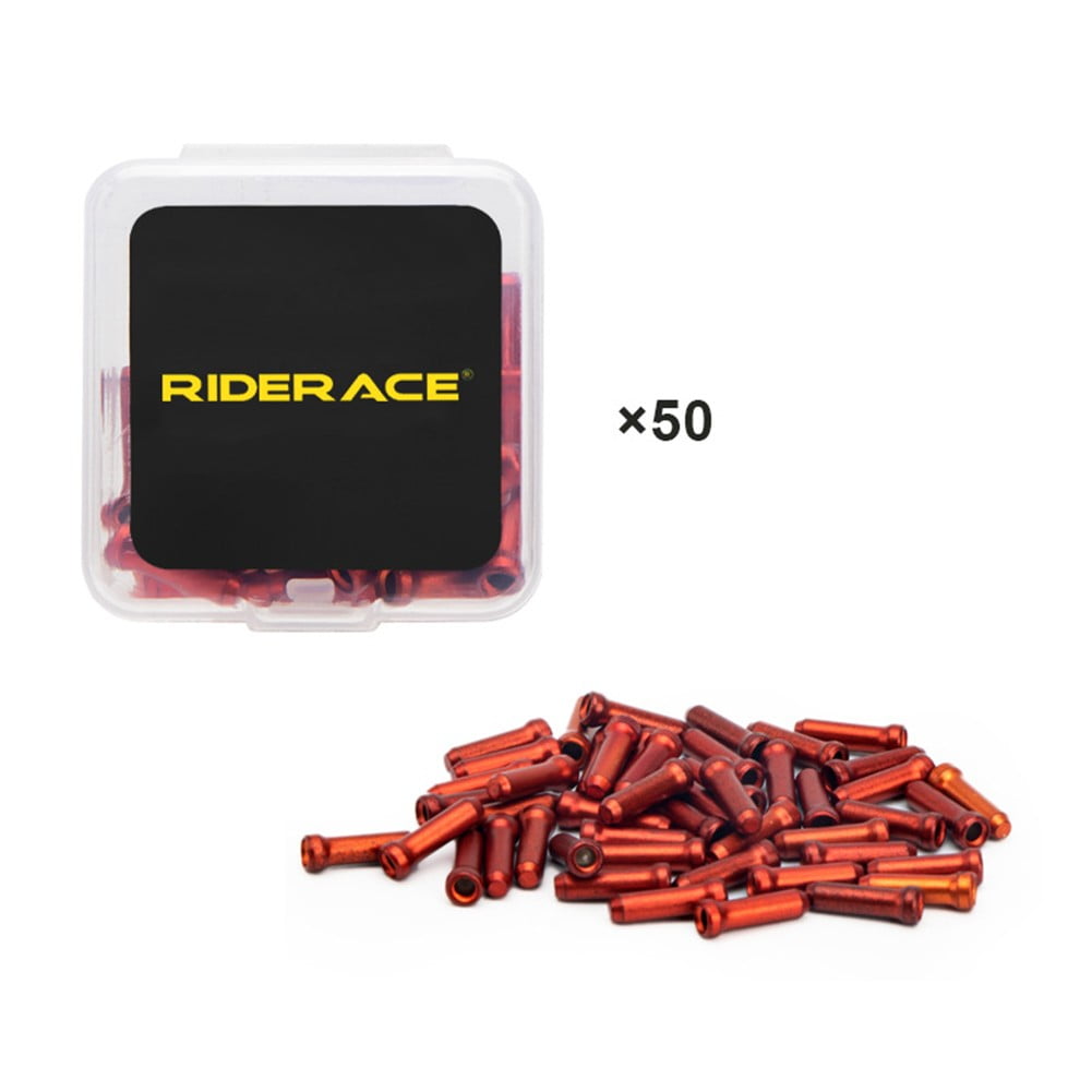 HONGDI 50Pcs Bicycle Inner Wire Gear Shifter Brake Cable End Cap Crimp Tip Ferrule