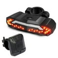 HONGDI Bicycle Tail Lights Brake Lights Alarms Turn Signals Horns Usb