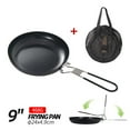 HONGDI Outdoor Camping Nonstick Frying Pan Foldable Handle Pot Picnic