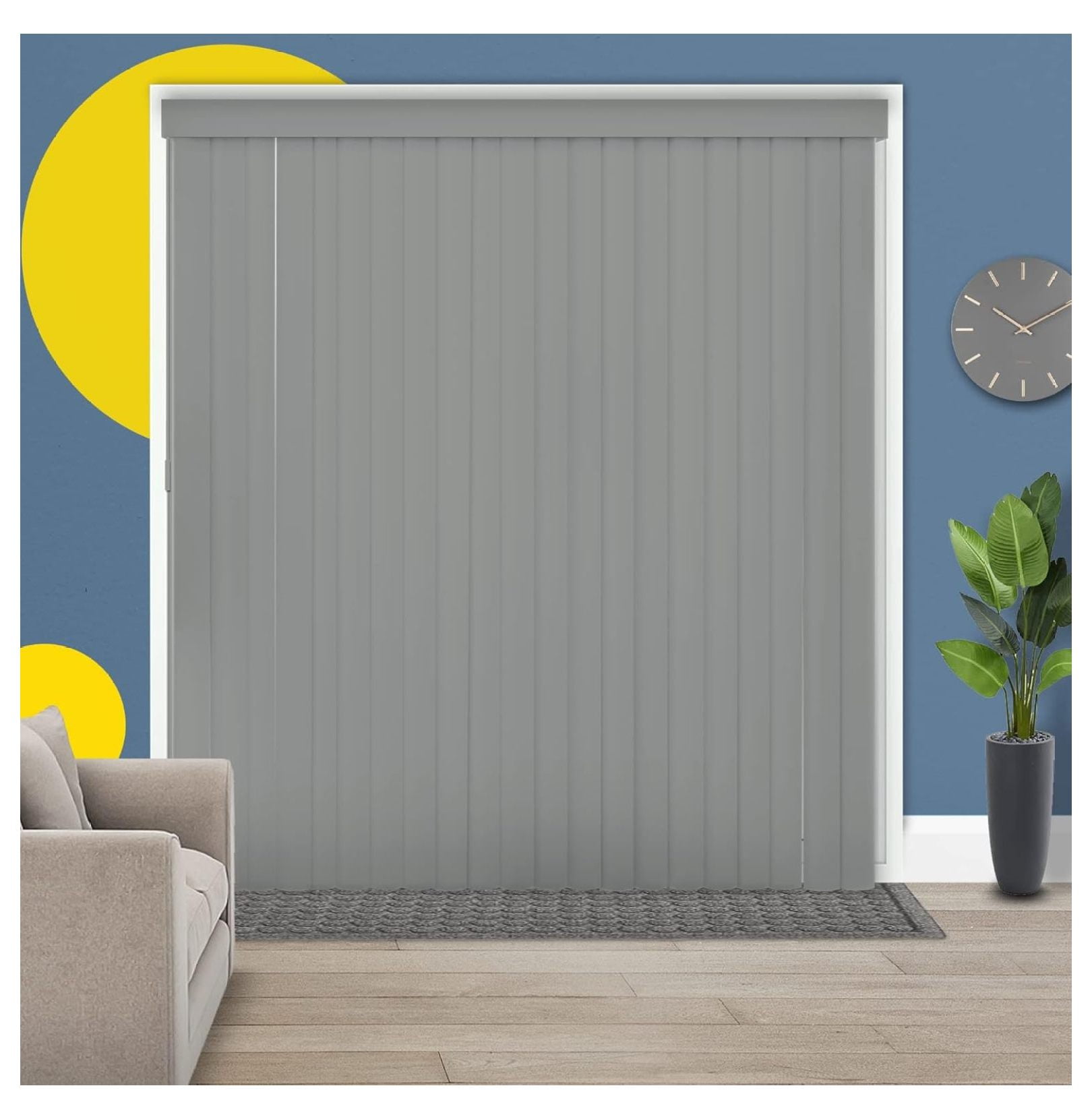 HONGDINGF Vertical Window Blinds, Sliding Door Blinds, Cordless Blinds