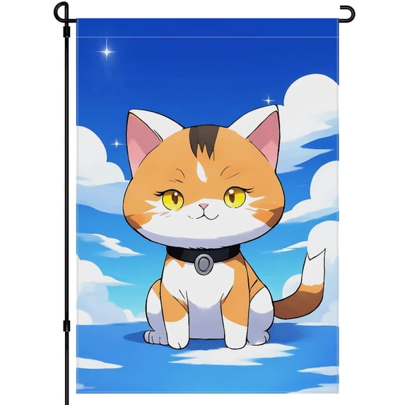 Thanksgiving Holiday Yard Flag Cute Pumpkins Doodle House Flag Cartoon Happy Thanskgiving Double-Side Garden Decor for Outdoor Decoration for Outdoor Garden Backyard (28x40inch)