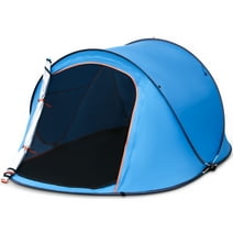HONGGE 2 Person Instant Pop-up Tent Waterproof Family Camping Tent, 2 Side Windows Blue