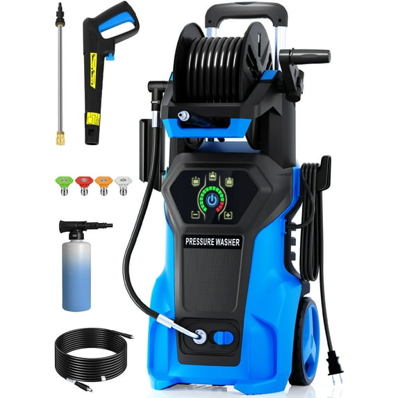 HONGGE 5000 PSI Electric Pressure Washer 3.2 GPM Power Washers Electric Powered with 5 Quick Connect Nozzles