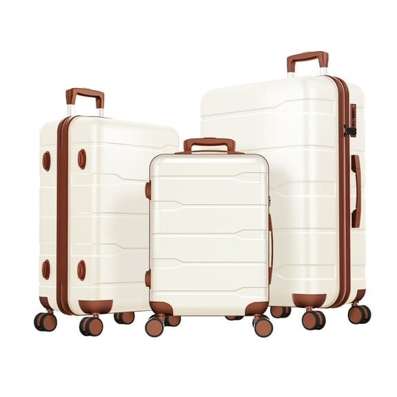 HONGGE 3pcs Luggage Sets PC+ABS Hard Shell Suitcase Set