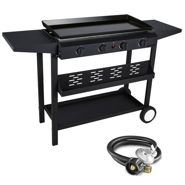 HONGGE 4Burner Propane Flat Top Gas Grill Griddle, for BBQ, Camping