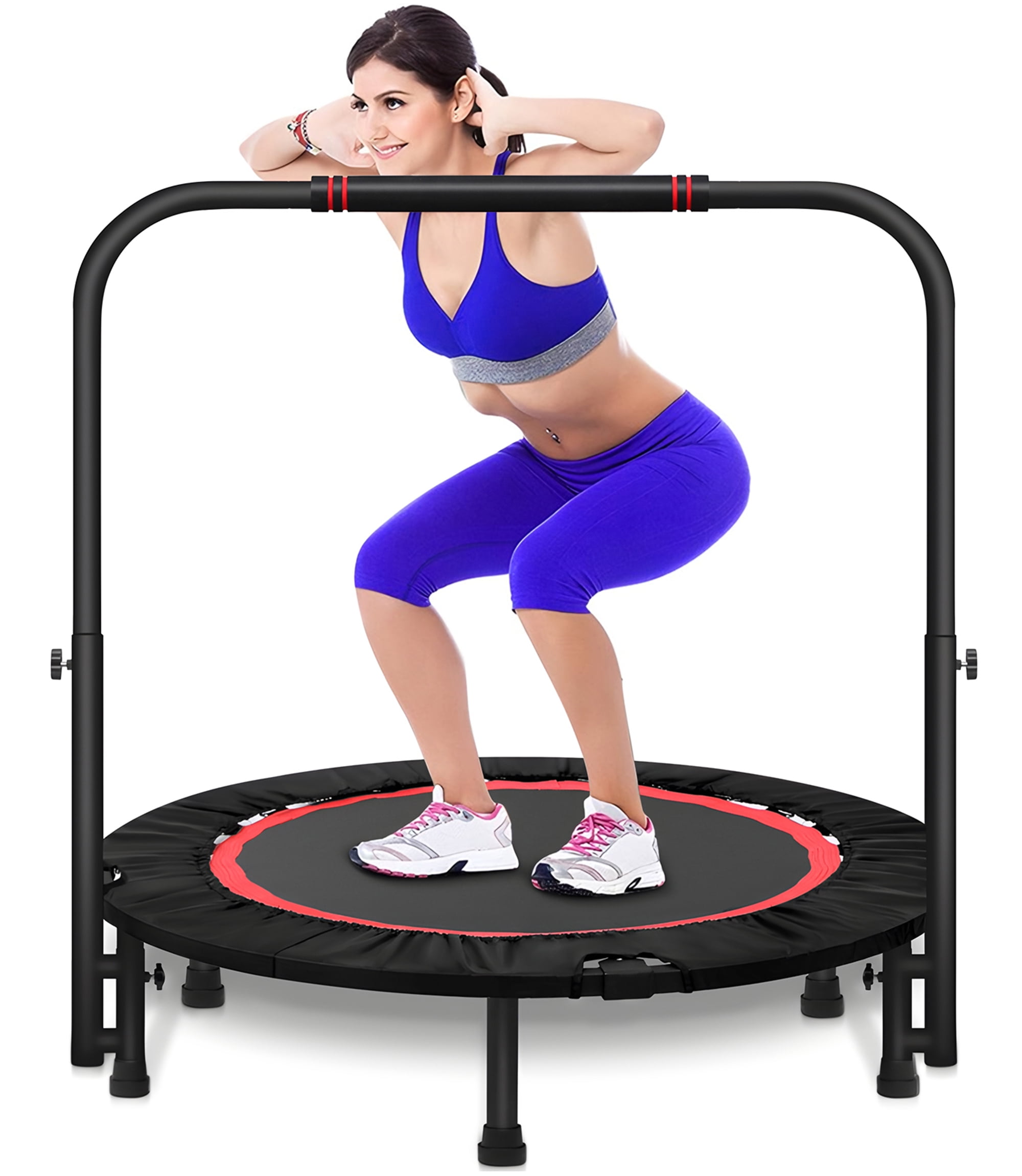 HONGGE 40 Foldable Mini Trampoline Max Load 450lbs Exercise Trampoline for Adults Indoor Garden Workout