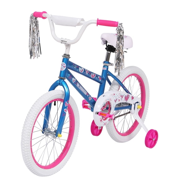 SUGIFT Kids Bike, 18" Wheels, Ages 4+, Training Wheels, Blue