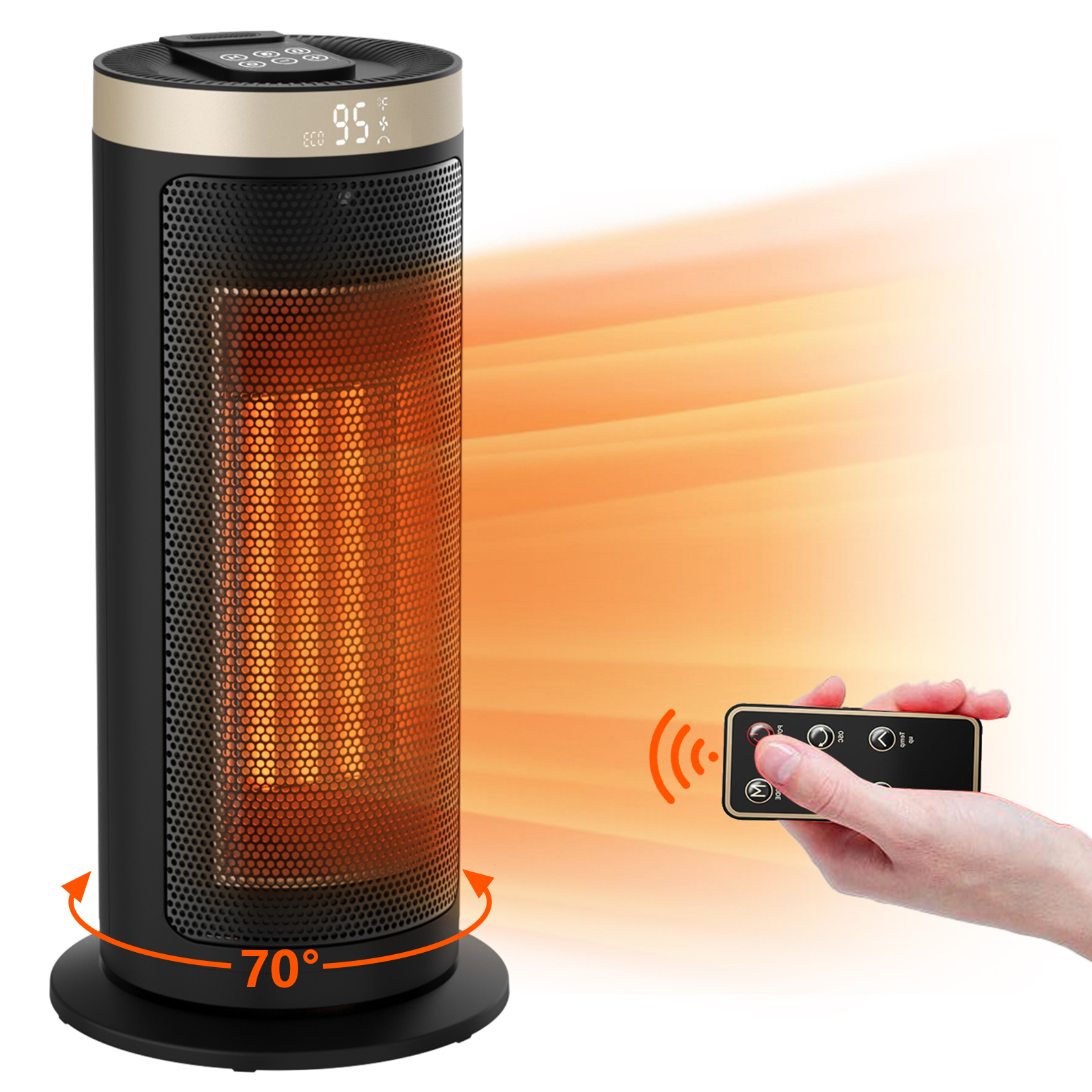 mollie Space Heater, Portable Electric Heaters for Indoor Use, 1200W